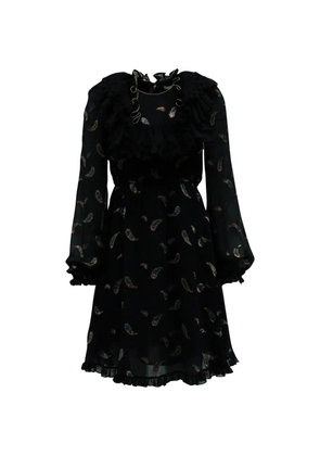 Chloé Pre-Owned paisley ruffle dress - Black