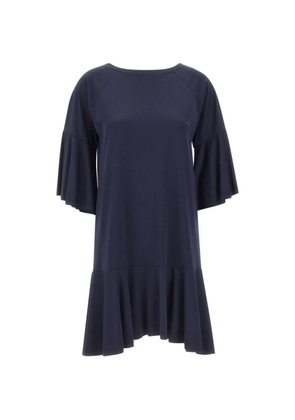 kaos raglan-sleeves ruffle dress - Blue