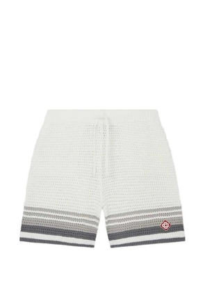 Casablanca cotton tennis crochet shorts - White