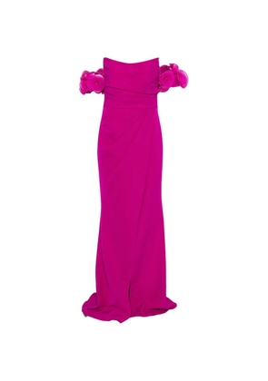Marfil Barcelona ruffled strapless maxi dress (set of three) - Purple