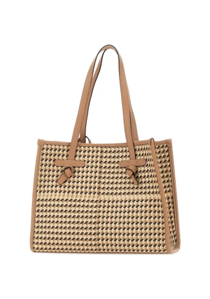 MARCELLA CLUB Miss Marcella 32 houndstooth shoulder bag - Brown