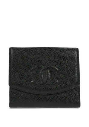 CHANEL Pre-Owned 2002 flap leather wallet - Black