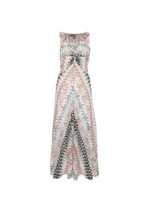 Missoni sleeveless zigzag maxi dress - Neutrals