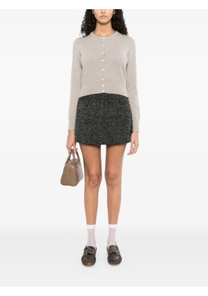 N.Peal round neck cropped cardigan - Grey