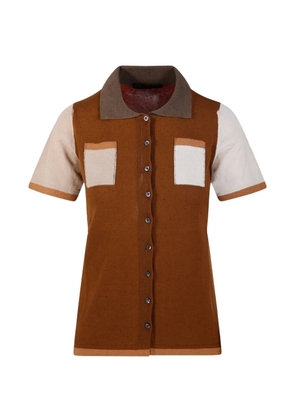 Fabrizio Del Carlo chest-pocket cardigan - Brown