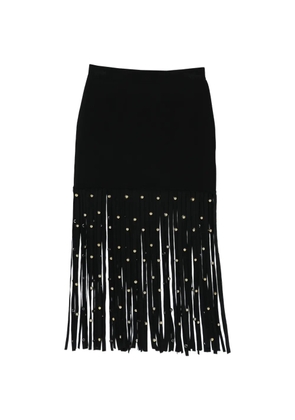 Simkhai fringed embellished midi skirt - Black