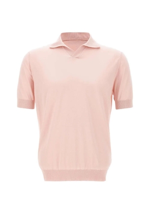 Filippo De Laurentiis knitted polo-collar T-shirt - Pink