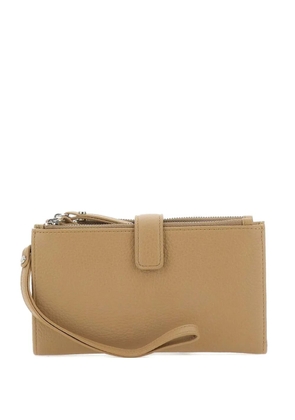 GIANNI CHIARINI pebbled zip leather wallet - Neutrals