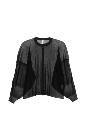 CFCL Cascade lucent buttoned panelled top - Black