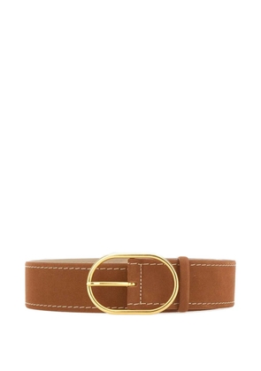 GIANNI CHIARINI gold-tone suede belt - Brown