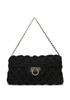 Ferragamo Pre-Owned 2010s Gancini shoulder bag - Black