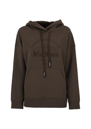 'S Max Mara Mandrea embroidered-logo sweatshirt - Brown