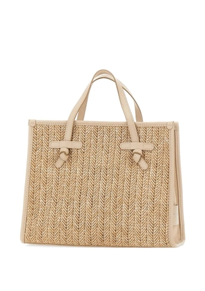 GIANNI CHIARINI 32 MissMarcella straw tote bag - Neutrals