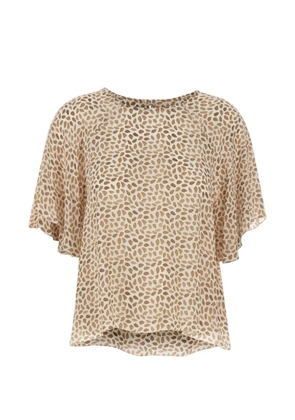 kaos printed round-neck blouse - Neutrals