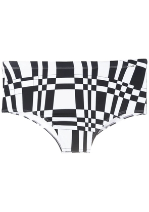 Amir Slama geometric-print swim trunks - Black