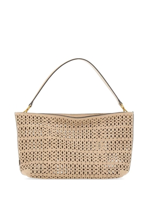 GIANNI CHIARINI perforated mashup leather shoulder bag - Neutrals