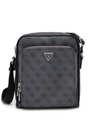 GUESS USA monogram-pattern messenger bag - Grey