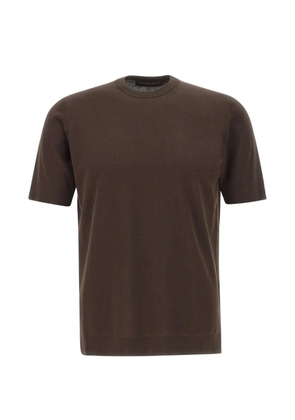 Filippo De Laurentiis ribbed short-sleeve T-shirt - Brown