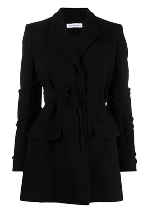 MACH & MACH crystal-embellished belted blazer dress - Black