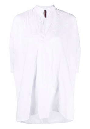 Daniela Gregis crinkled three-quarter lenght blouse - White