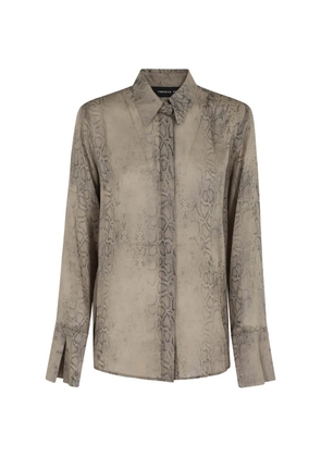 Federica Tosi snakeskin print shirt - Green