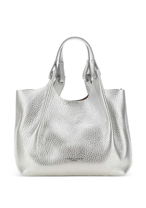 GIANNI CHIARINI Dua bubble leather tote bag - Silver