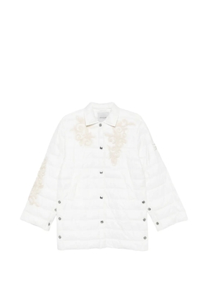 ERMANNO FIRENZE embroidered quilted coat - White
