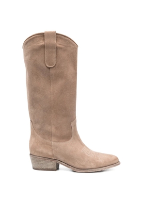 curiositè suede Cowboy boots - Neutrals