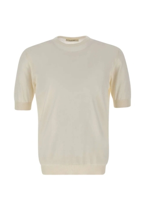 Filippo De Laurentiis short-sleeved cotton sweater - White