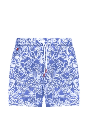 Kiton floral swim shorts - Blue