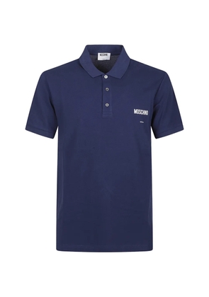 Moschino logo-print polo shirt - Blue
