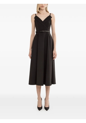 NISSA belted midi dress - Black