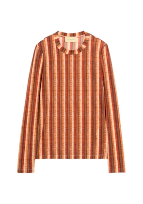 Momoni Waina long-sleeves striped top - Orange