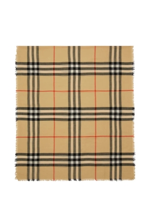 Burberry Check wool scarf - Neutrals