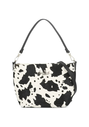 MC2 Saint Barth Aline print leather shoulder bag - White
