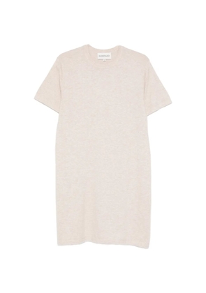 BOMPARD round-neck short T-shirt mini dress - Neutrals
