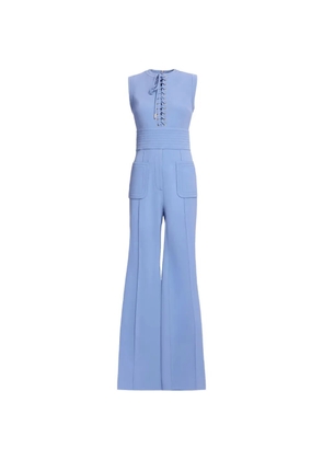 Elie Saab Cady lace-up jumpsuit - Blue