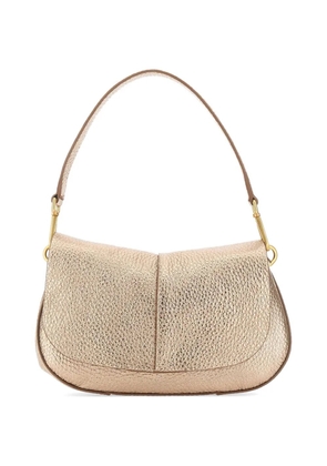 GIANNI CHIARINI Helena Round grained flap leather shoulder bag - Pink