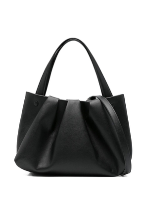 Themoirè pleated tote bag - Black