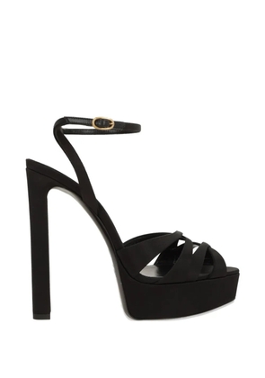 Saint Laurent 110mm Chandelle strappy platform sandals - Black