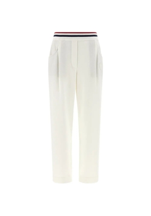 Brunello Cucinelli tricolour elastic band joggers - White