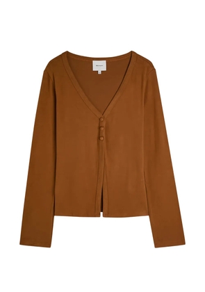 Reformation Millie button V-neck cardigan - Brown