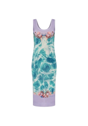 Versace Jeans Couture printed sleeveless midi dress - Blue