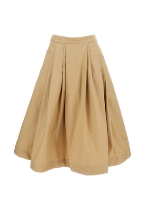 Casey Casey Anarchic pleated-design midi skirt - Neutrals
