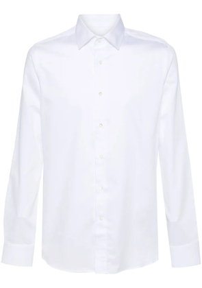 Canali long-sleeve cotton shirt - White