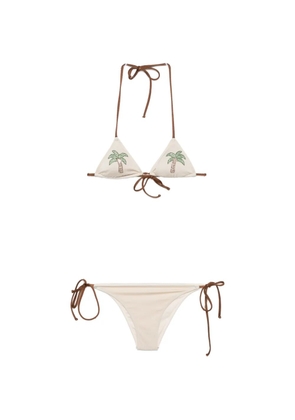 MC2 Saint Barth Leah palm-tree print bikini - Neutrals