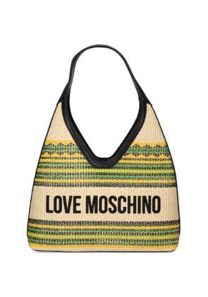 Love Moschino striped shoulder bag - Neutrals