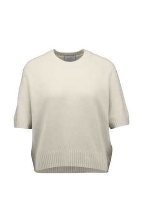 Allude short-sleeve cashmere sweater - Neutrals