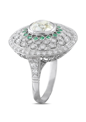 LB Exclusive diamond emerald ring - Silver