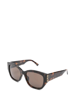 Gucci Eyewear square-frame logo-detail sunglasses - Brown